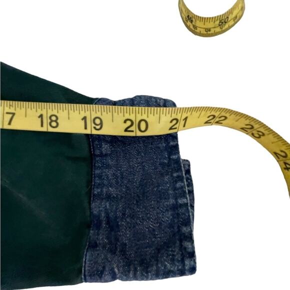 VTG 90s Details denim color blocked button down shirt size large unisex - Picture 7 of 9